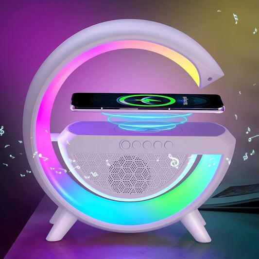Led wireless charging speaker lamp