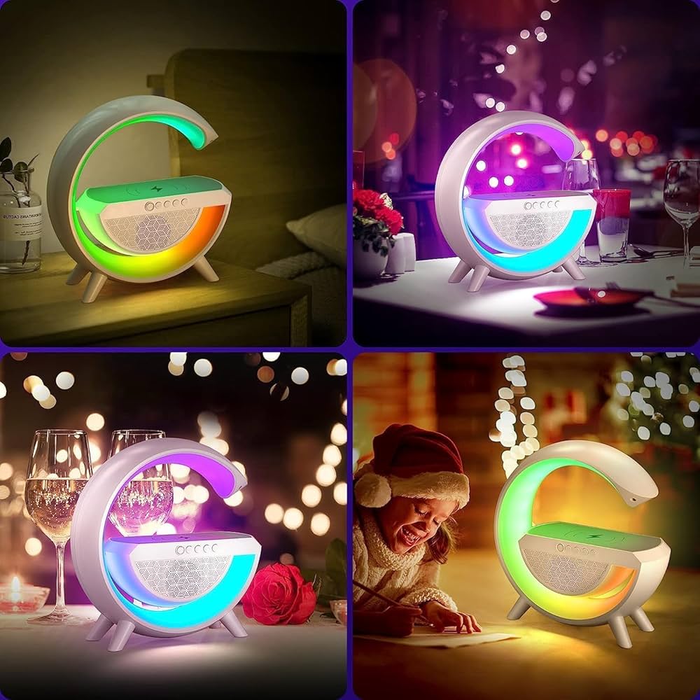 Led wireless charging speaker lamp