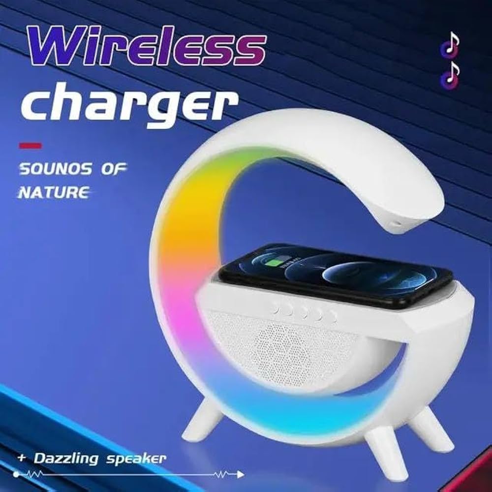 Led wireless charging speaker lamp