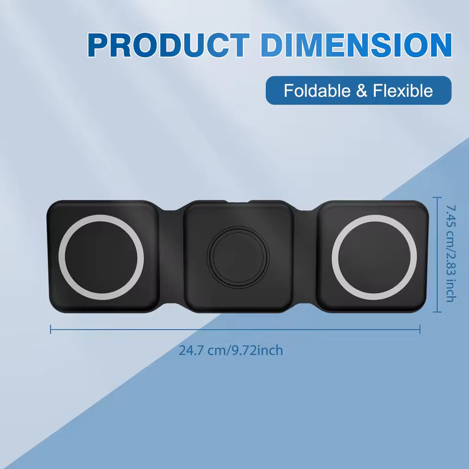 3 in 1 foldable wireless charger